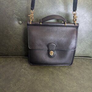 Vintage Coach Willis Bag – Black Glove-Tanned Leather (Style 9927, 1997, Made in